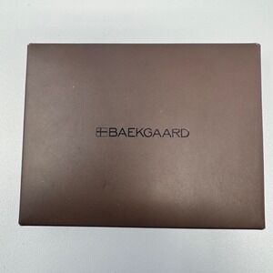 Baekgaard Mens Trifold Wallet Canvas Green Leather Trim Striped New In‎ Box